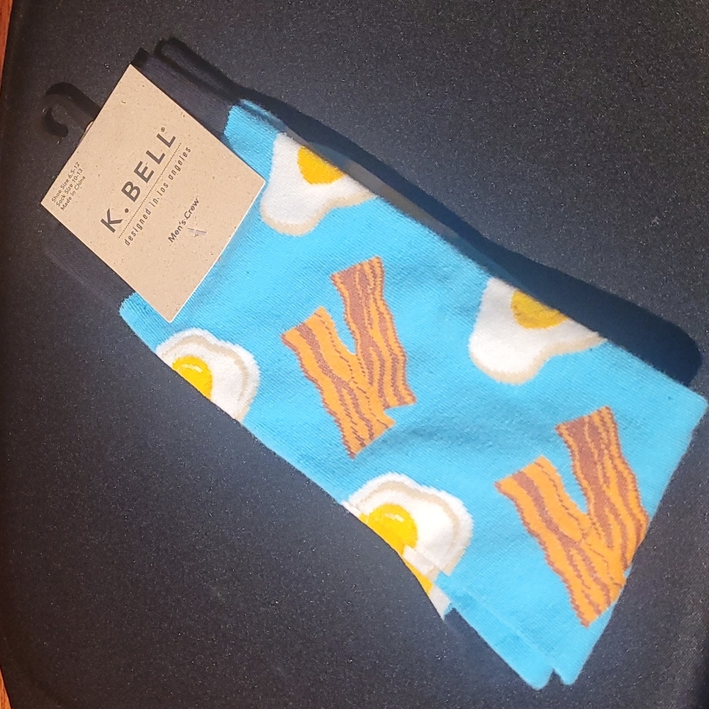 K. Bell bacon and eggs socks
